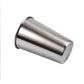 Single-wall stainless steel wine cup, horizontal view, brushed electropolished finish