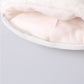 Close-up of pet Christmas hat brim with soft white faux-fur edge