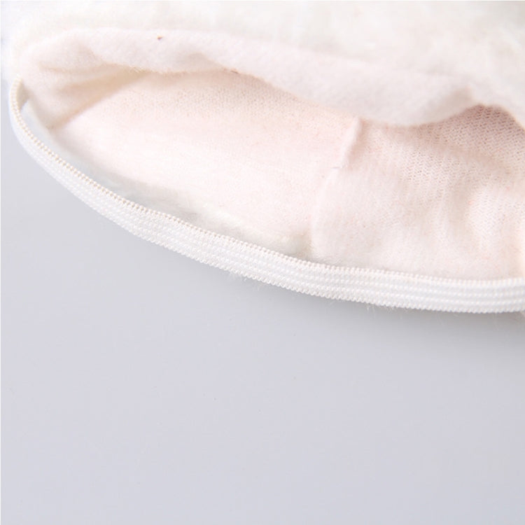Close-up of pet Christmas hat brim with soft white faux-fur edge