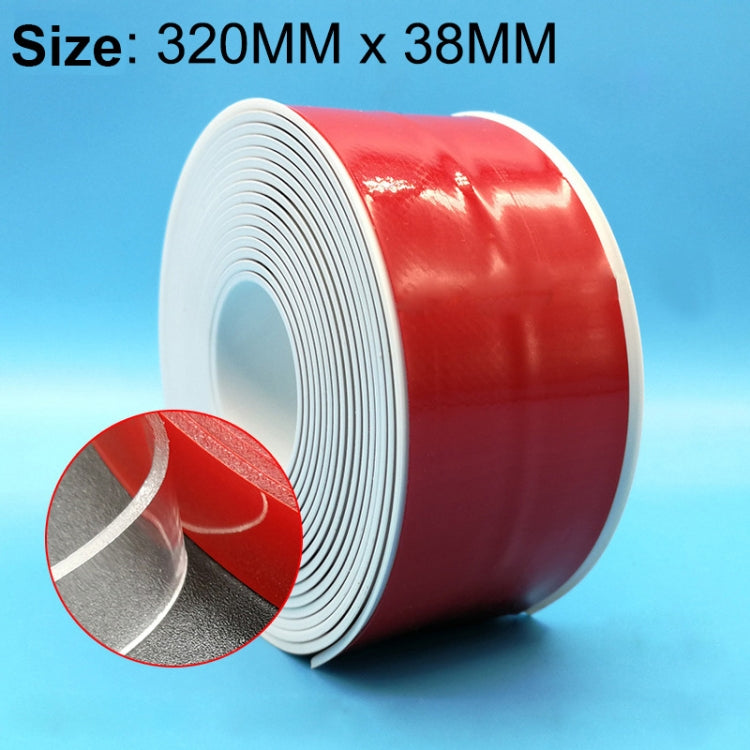 PVC waterproof sealing tape roll, white inner strip with glossy red backing