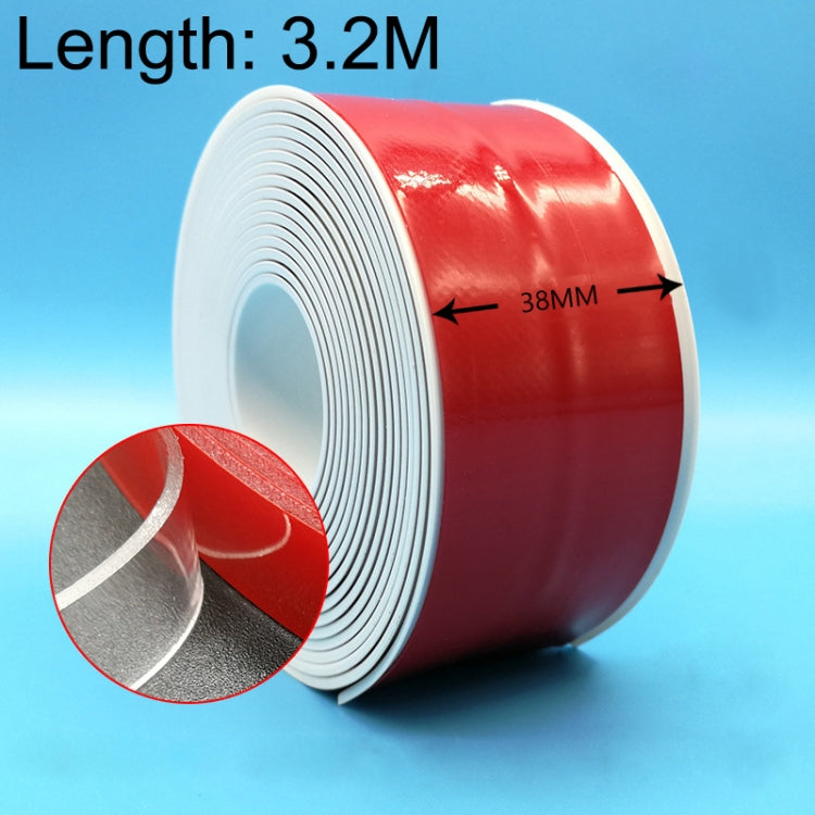 PVC waterproof sealing tape roll, 38 mm wide, 3.2 m long; white with red backing