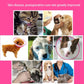 Pet neck protective collar usage collage with animals wearing the ruff