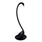Black ladle stand with curved handle support and circular drip-tray base