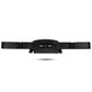 Black LED wall alarm clock rear controls and viewing stand with adjustable base