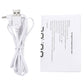 USB power cable and instruction booklet for an LED digital wall alarm clock