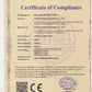 CE compliance certificate document for the LED digital wall alarm clock