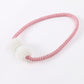 Pink braided curtain strap with pearl ball magnetic clasp end
