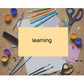 Yellow elastic rubber bands learning infographic panel