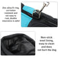 Black dog ski suit vest with blue panel, D-ring leash ring, and quilted lining