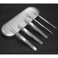 Acne pimple extractor tool set with four stainless needles on metal handles