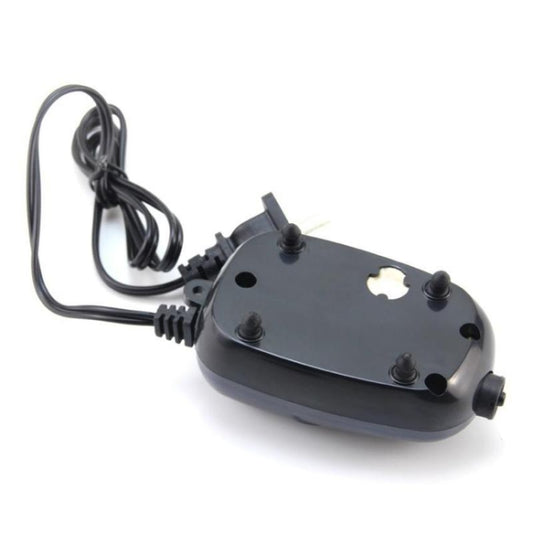 Aquarium air pump base with outlet port and attached power cord