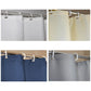 Shower curtain styles in white, cream, navy, and gray with honeycomb texture and grommets
