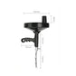 Black and silver drain auger tool with dimension diagram in millimeters