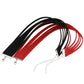 Two-tone layered flannel choker set, black and red 6-layer strips with clasps