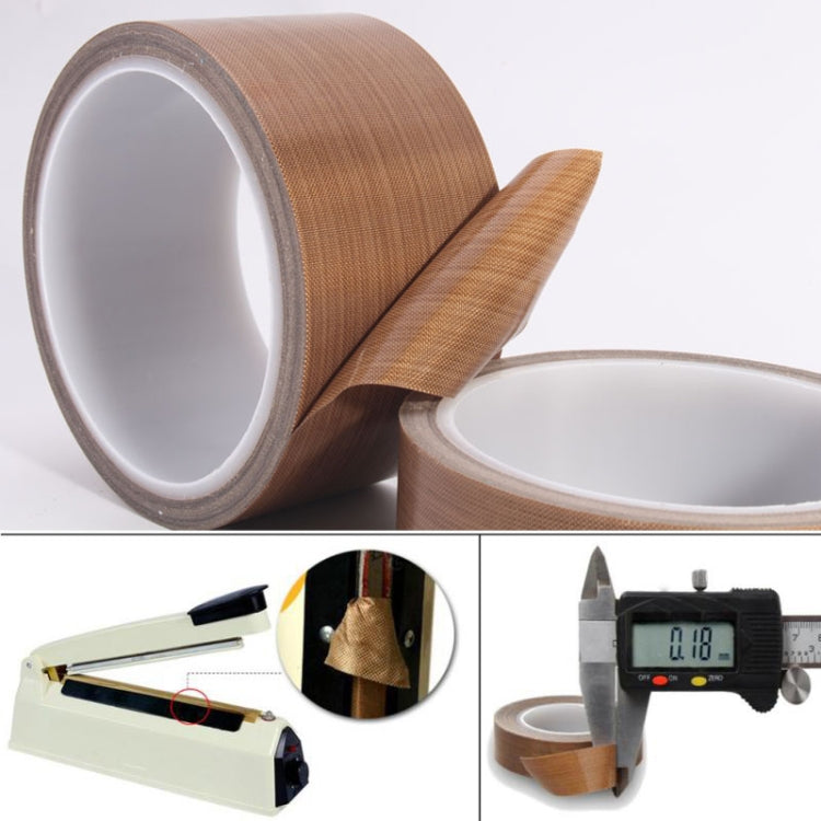 Brown Teflon cloth sealing tape roll with adhesive face and loose end