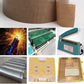 Brown high-temp cloth tape roll with textured woven surface for sealing