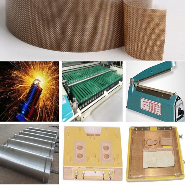 Brown high-temp cloth tape roll with textured woven surface for sealing