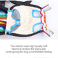 Dog carrier backpack with soft white interior padding, blue trim, and front zipper opening