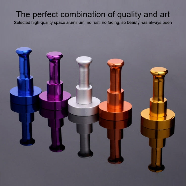 Multi-color round single wall hooks made of space aluminum, decorative cylindrical posts.