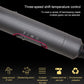 Grey hair dryer with temperature control slider and icons along the handle