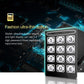 Metal keypad lock panel with numbered buttons and keyhole, compact wall box