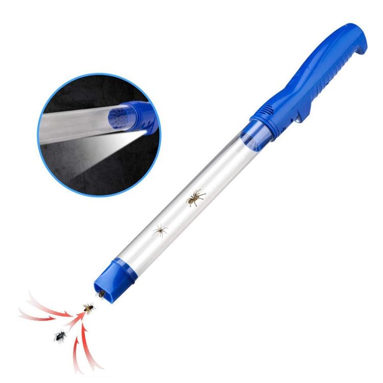 Blue electric insect suction trap catcher with long tube and LED light