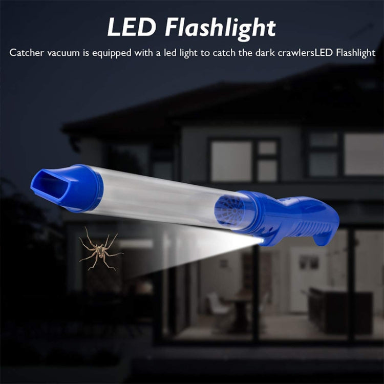 Blue and white LED insect suction trap catcher with long tube