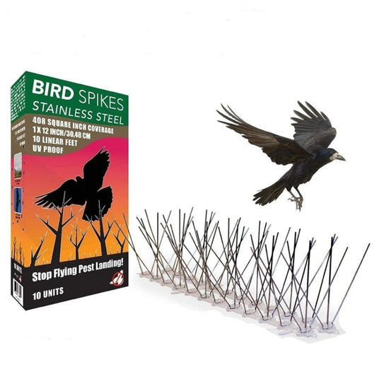 Stainless steel bird spike strips with sharp needle points, 50 cm set