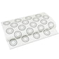 White silicone macaron mat with gray circle guide outlines