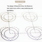 Close-up of gray dashed macaron circle guides on a white silicone mat