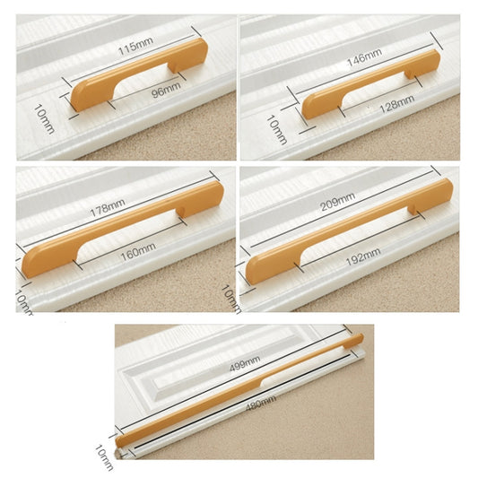 Brass/gold straight cabinet drawer pull handles with different measured lengths