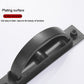 Black rotating flip cover latch with integrated plunger and top curved handle