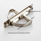 Metal rotating flip cover latch button with mounting holes and opening