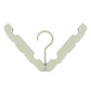 Light green foldable clothes drying hanger rack with curved hook and two end arms