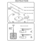 Clock assembly instruction diagram showing hand placement and shaft connections