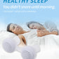 Pair of white silicone nasal air purifier inserts with textured, porous surface