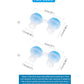 Two sizes silicone nasal air purifier inserts, blue textured circular tips