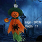 Hanging Halloween ghost decoration, approx. 36 cm tall and 17 cm wide, orange and green