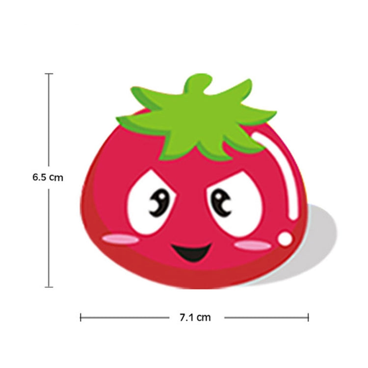 Red strawberry vegetable kitchen timer with green leaves face and time dial
