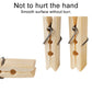 Bamboo peg clips showing smooth wood texture and metal spring clamp