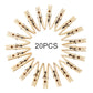 Assorted bamboo peg clips fanned out, each featuring a metal spring clamp