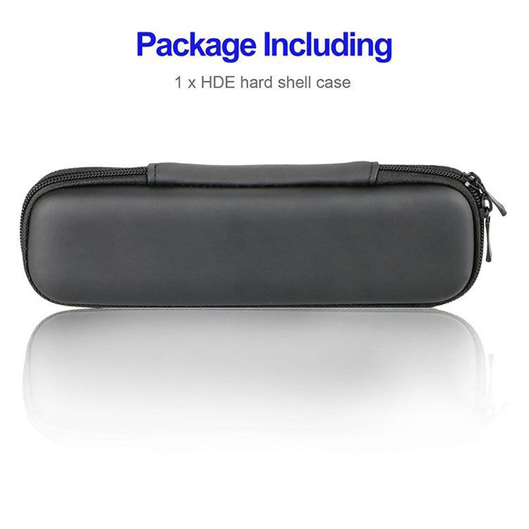 Dark EVA cable storage case with zipper and smooth protective hard shell