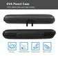 Dark zipper cable storage case, soft lining on inside and secure front closure