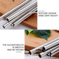 Stainless steel drinking straws with textured grip and smooth rounded ends