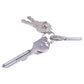 Stainless steel keyring multi-tool with flat blade and toothed saw edge