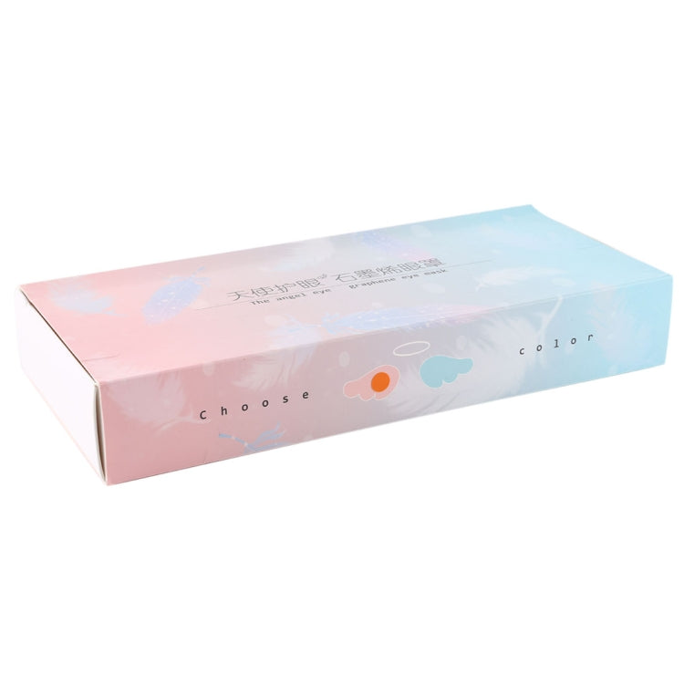 Graphene USB eye mask retail box with pastel pink and blue graphic design