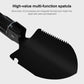 Multi-function shovel spade with serrated edge and pivoting joint
