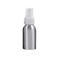 50ml aluminum fine-mist spray atomizer bottle with white ribbed trigger cap
