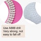 Magenta dog chest strap with rhinestone trim along the side and gray backing panel