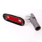Transparent brush head attachment with red bristle roller and gray vacuum fitting